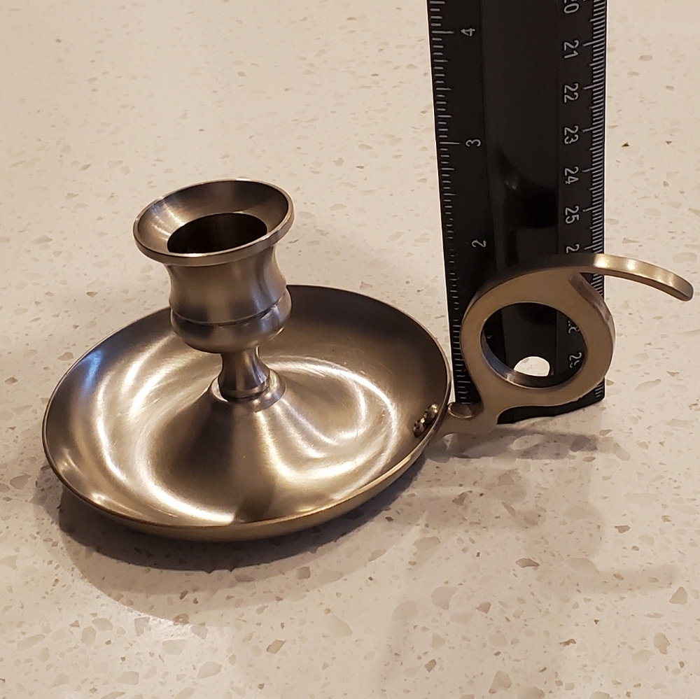 Vintage Early American Pewter Candle Stick Holders, Set of 2, EUC - Picture 14 of 15